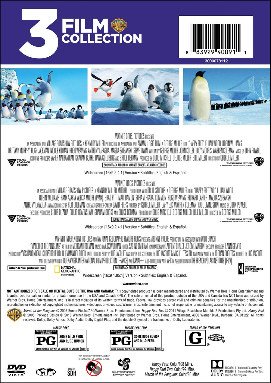 Happy Feet/Happy Feet 2/March of the Penguins (DVD Triple Feature) [DVD]