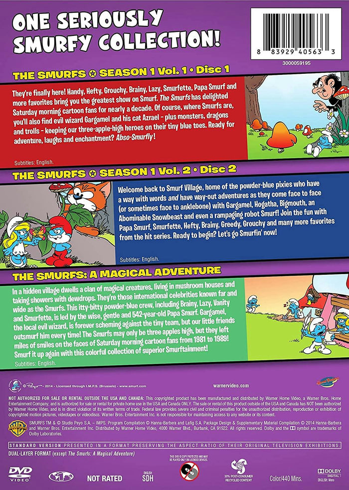 The Smurfs: Season 1 - Vol 1 & 2/The Smurfs: A Magical Adventure (Box Set) [DVD]