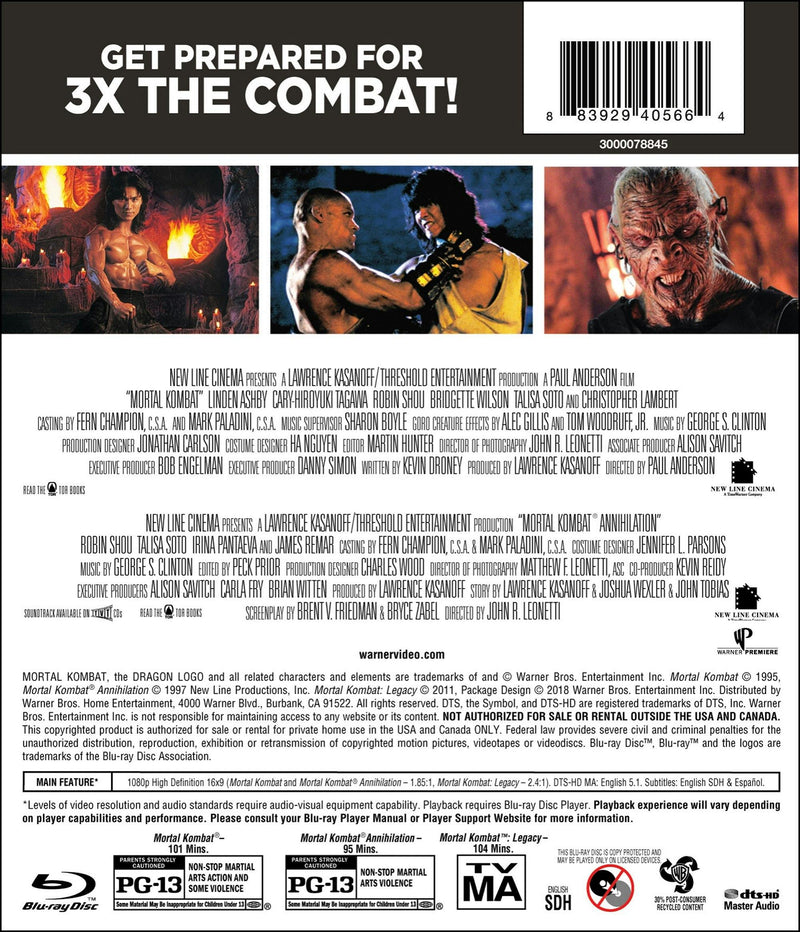Mortal Kombat/Mortal Kombat 2/Mortal Kombat: Legacy (Box Set) [Blu-ray]