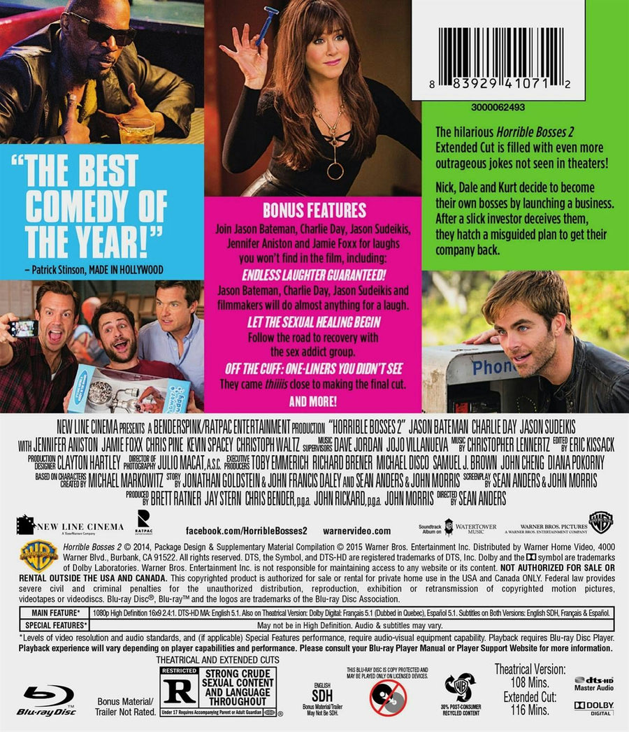Horrible Bosses 2: Extended Cut & Theatrical Version [Blu-ray]