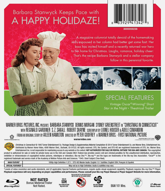 Christmas In Connecticut [Blu-ray]