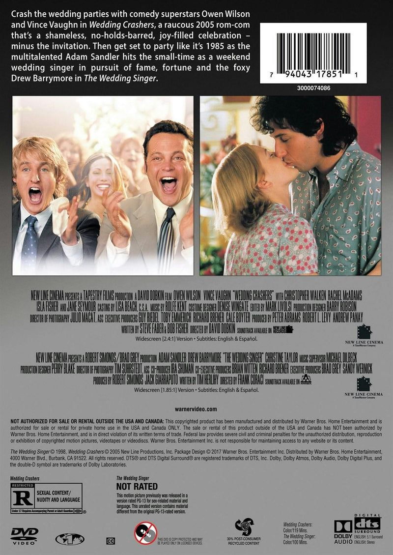 The Wedding Singer / Wedding Crashers (Rated) (DVD Double Feature) (DVD Double Feature) [DVD]