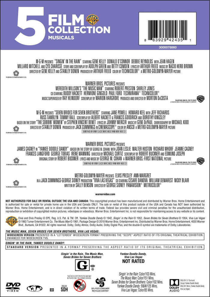 5 Film Collection: Musicals [DVD]