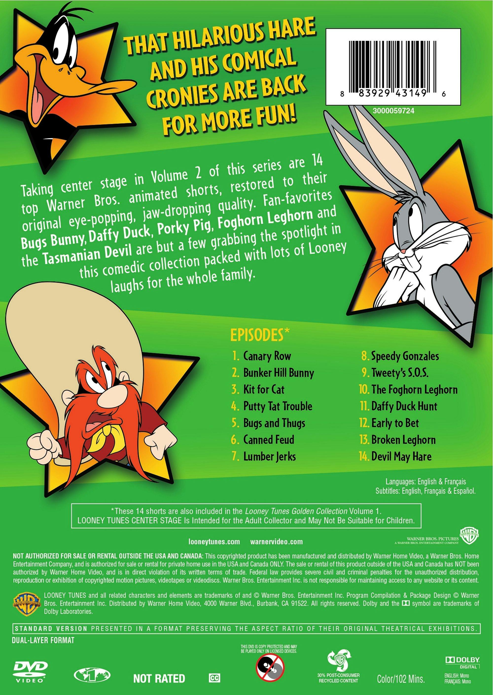 Looney Tunes: Centre Stage - Volume 2 [DVD] – GRUV Entertainment