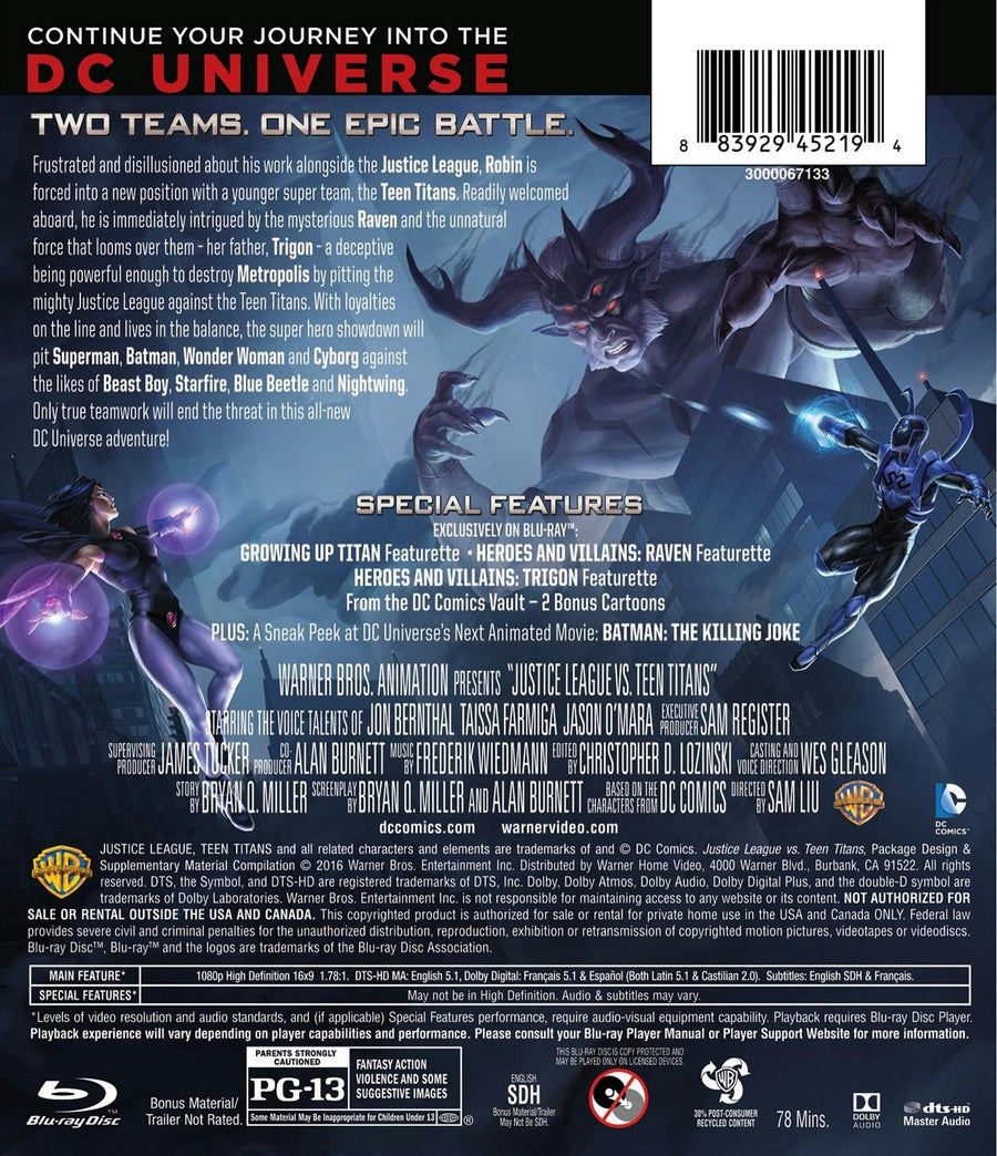 Justice League vs Teen Titans [Blu-ray]