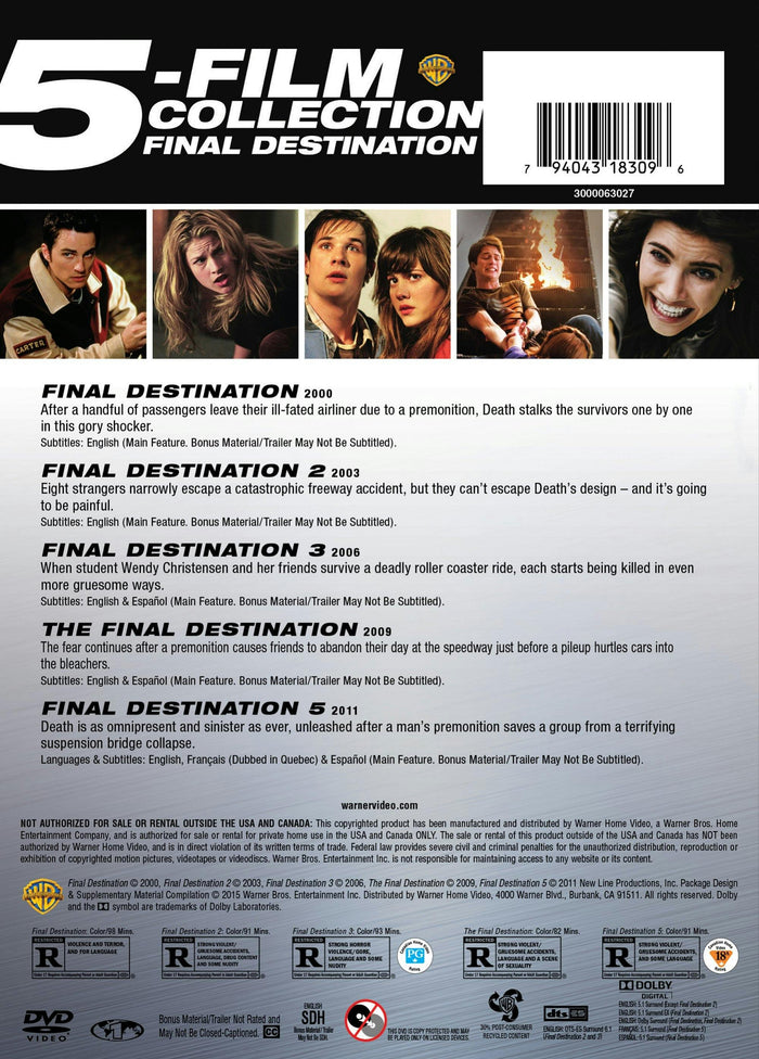 Final Destination 5-film Collection (Box Set) [DVD]