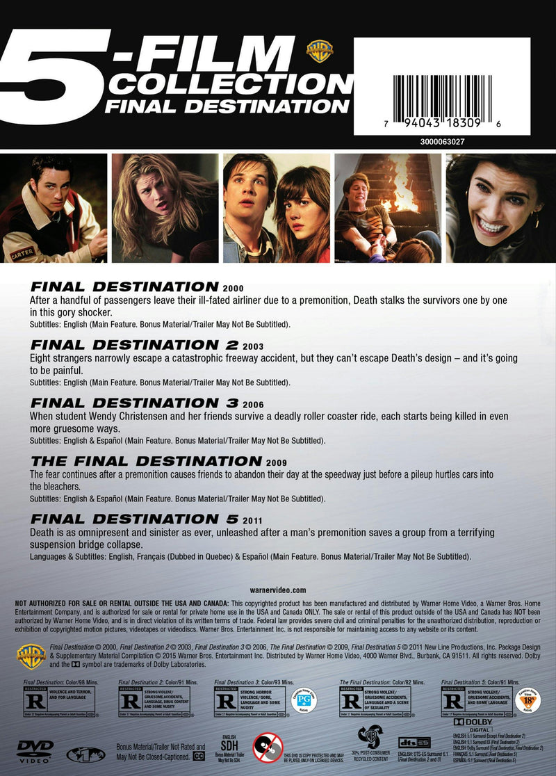Final Destination 5-film Collection (Box Set) [DVD]