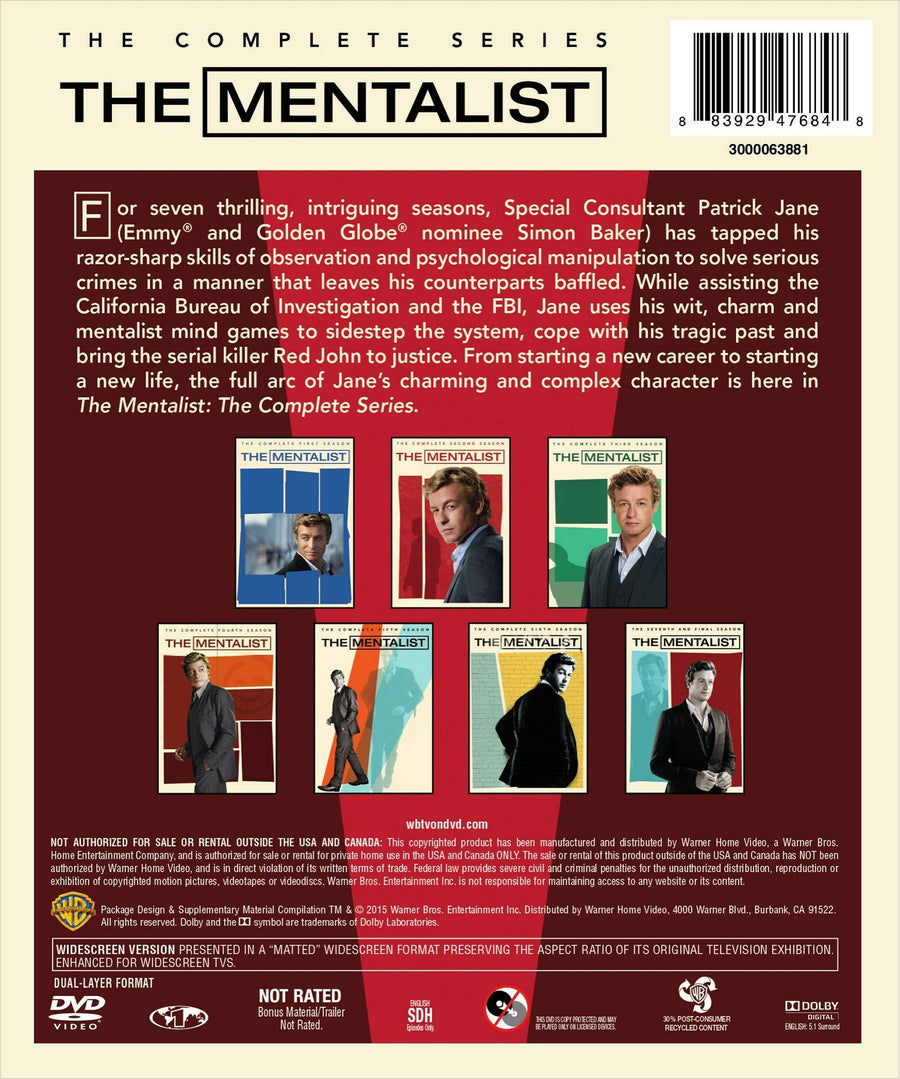The Mentalist: The Complete Series (Box Set) [DVD]