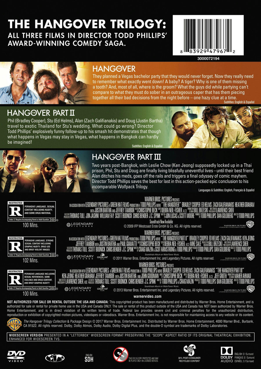 The Hangover Trilogy [DVD]