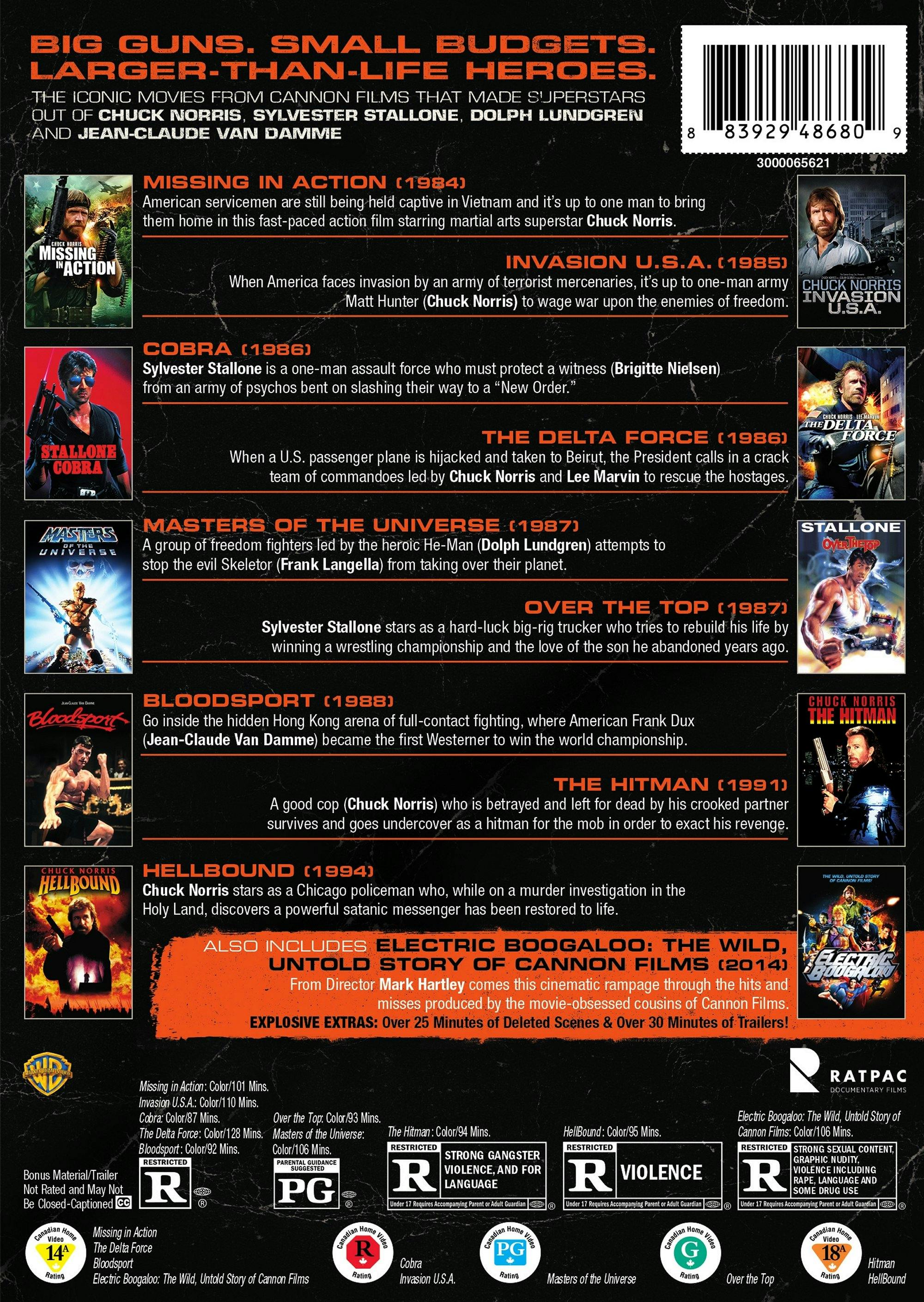 Cannon Films 10-film Collection (Box Set) [DVD] – GRUV Entertainment