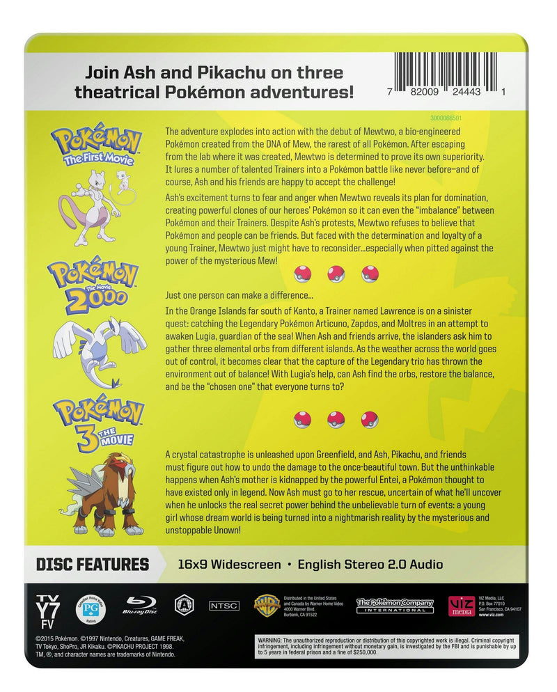 Pokemon: Movies 1-3 (Steelbook Collection) [Blu-ray]
