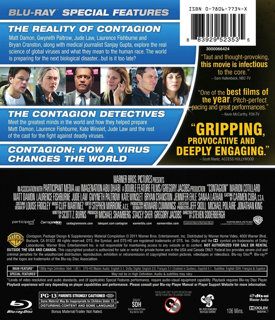 Contagion (Blu-ray New Box Art) [Blu-ray]