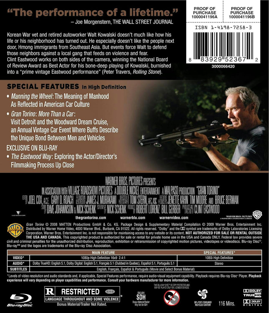 Gran Torino (Blu-ray New Box Art) [Blu-ray]