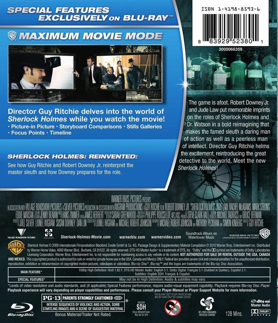 Sherlock Holmes (Blu-ray New Box Art) [Blu-ray]