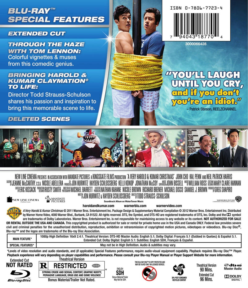 A Very Harold and Kumar Christmas: Extended Cut (Blu-ray New Box Art) [Blu-ray]