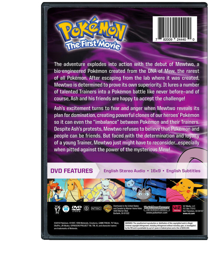 Pokemon the First Movie: Mewtwo Strikes Back (DVD) [DVD]