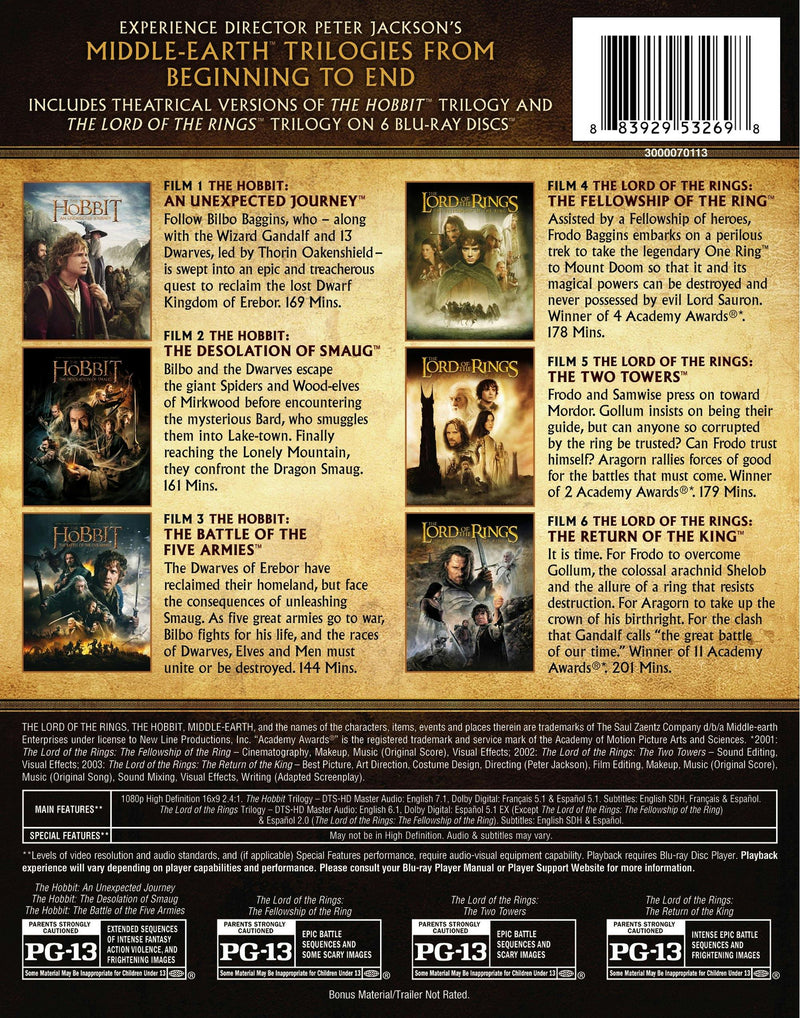 Middle Earth Theatrical Collection (Box Set) [Blu-ray]