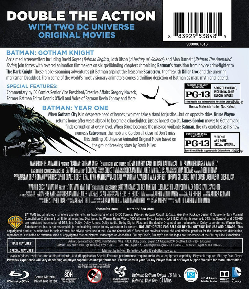 DCU: Batman: Gotham Knight/DCU Batman Year One - (Blu-ray Double Feature) [Blu-ray]
