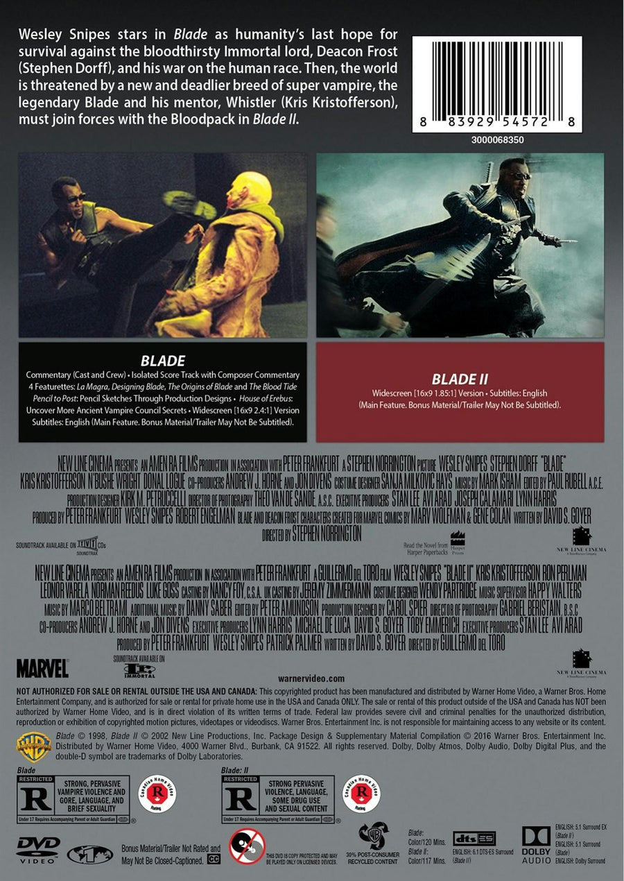 Blade / Blade 2 (DVD Double Feature) [DVD]