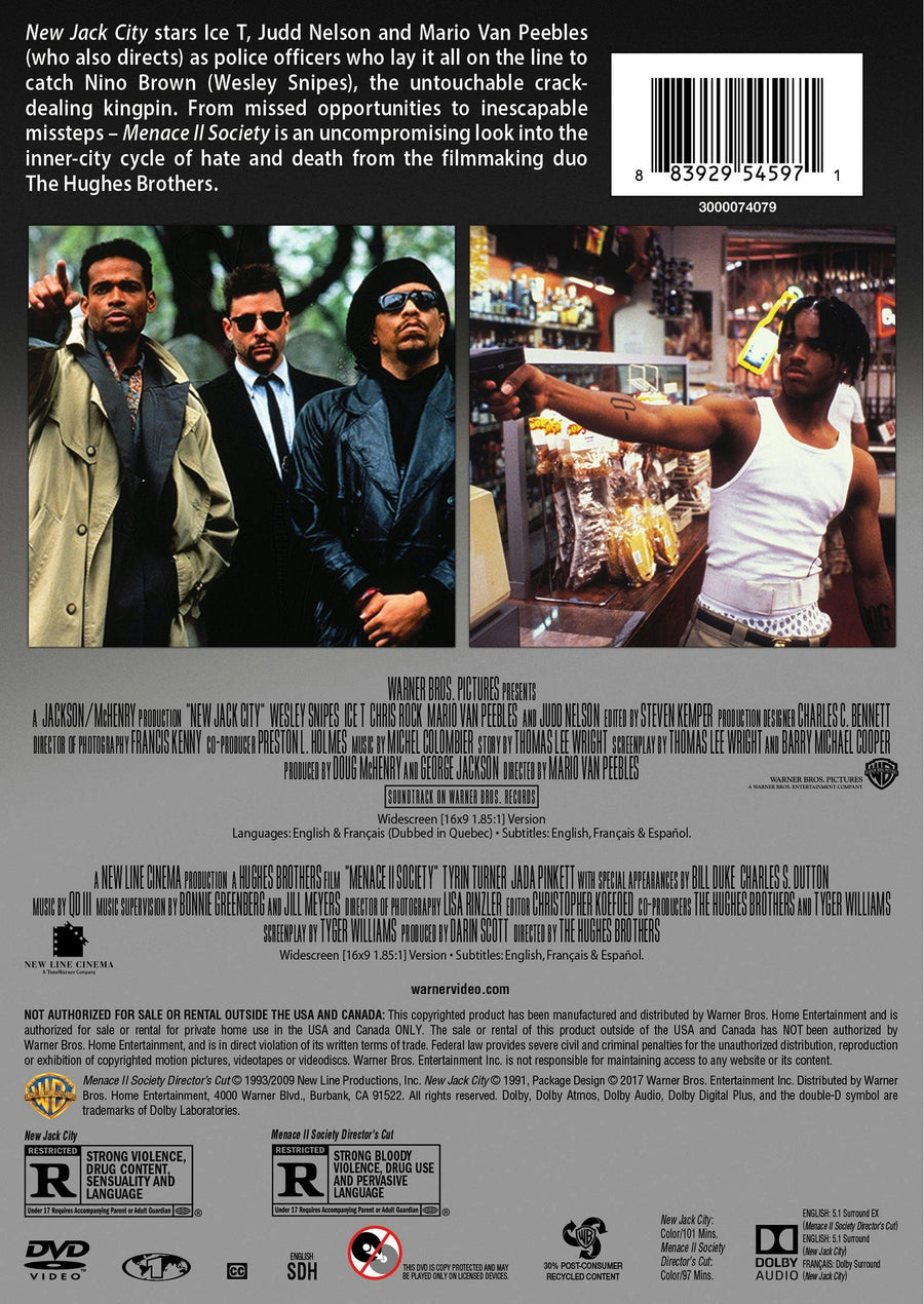 New Jack City/Menace II Society (DVD Double Feature) [DVD]