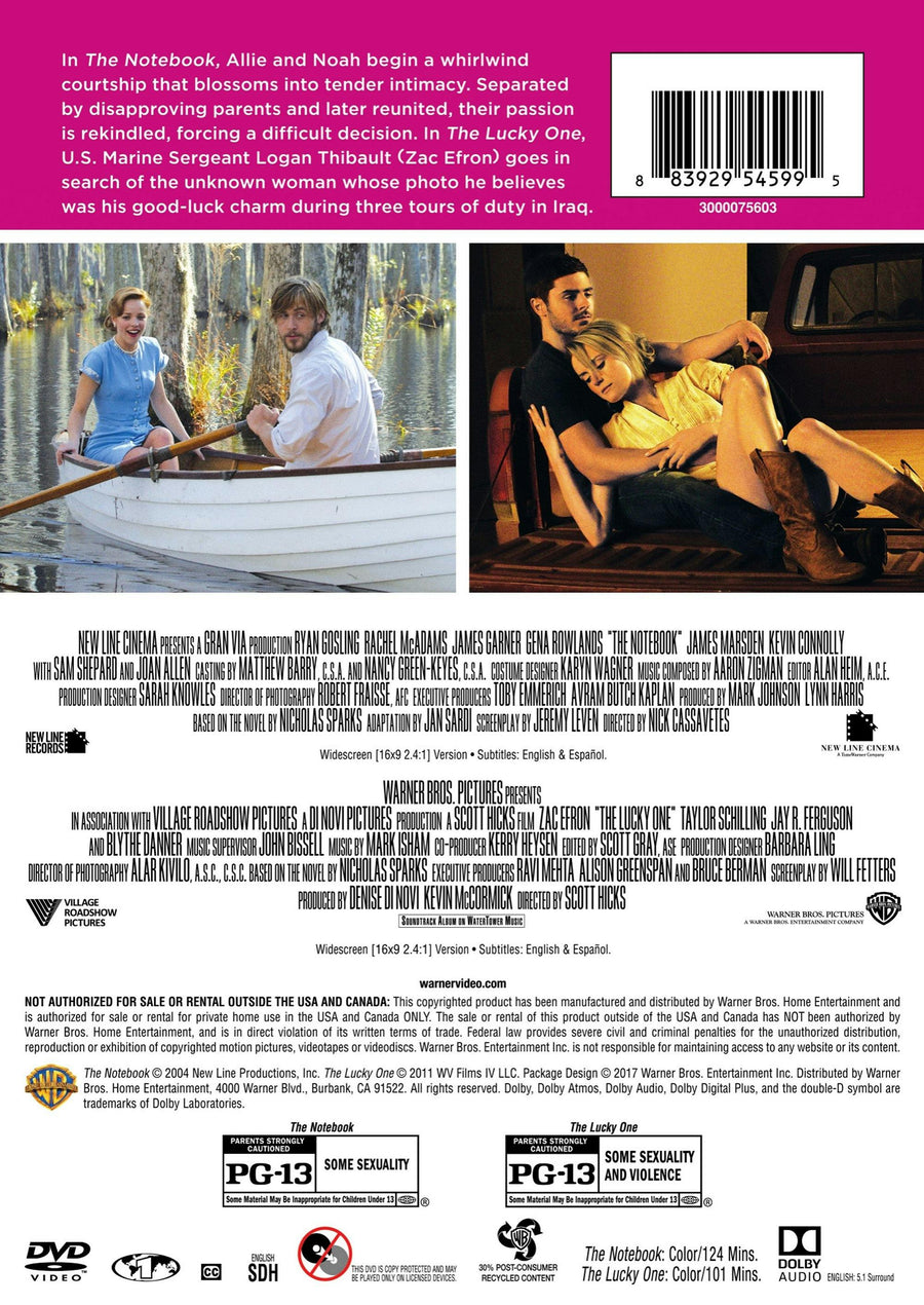 The Notebook/The Lucky One (DVD Double Feature) [DVD]
