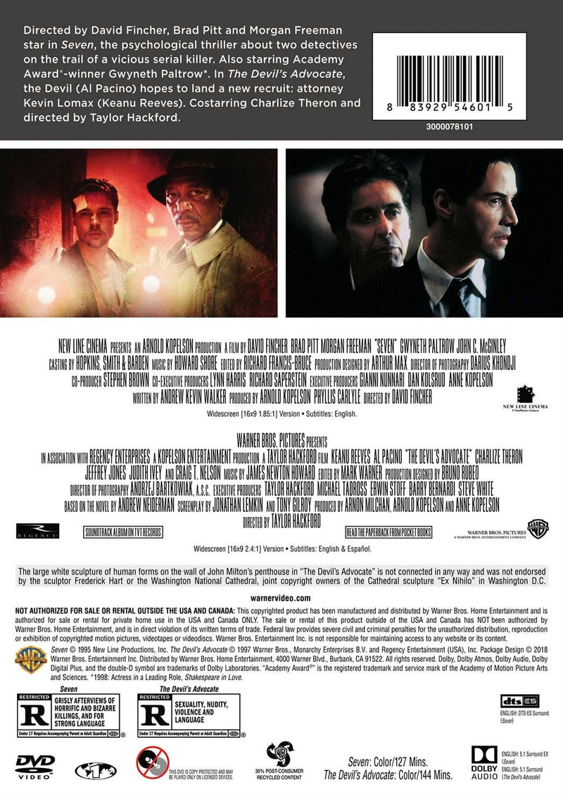 The Seven / Devil's Advocate (DVD Double Feature) [DVD]