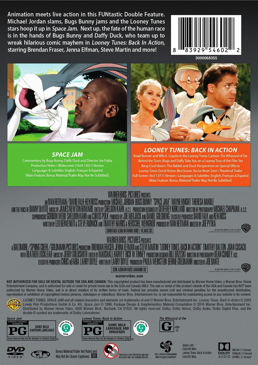 Space Jam/Looney Tunes: Back in Action (DVD Double Feature) [DVD]