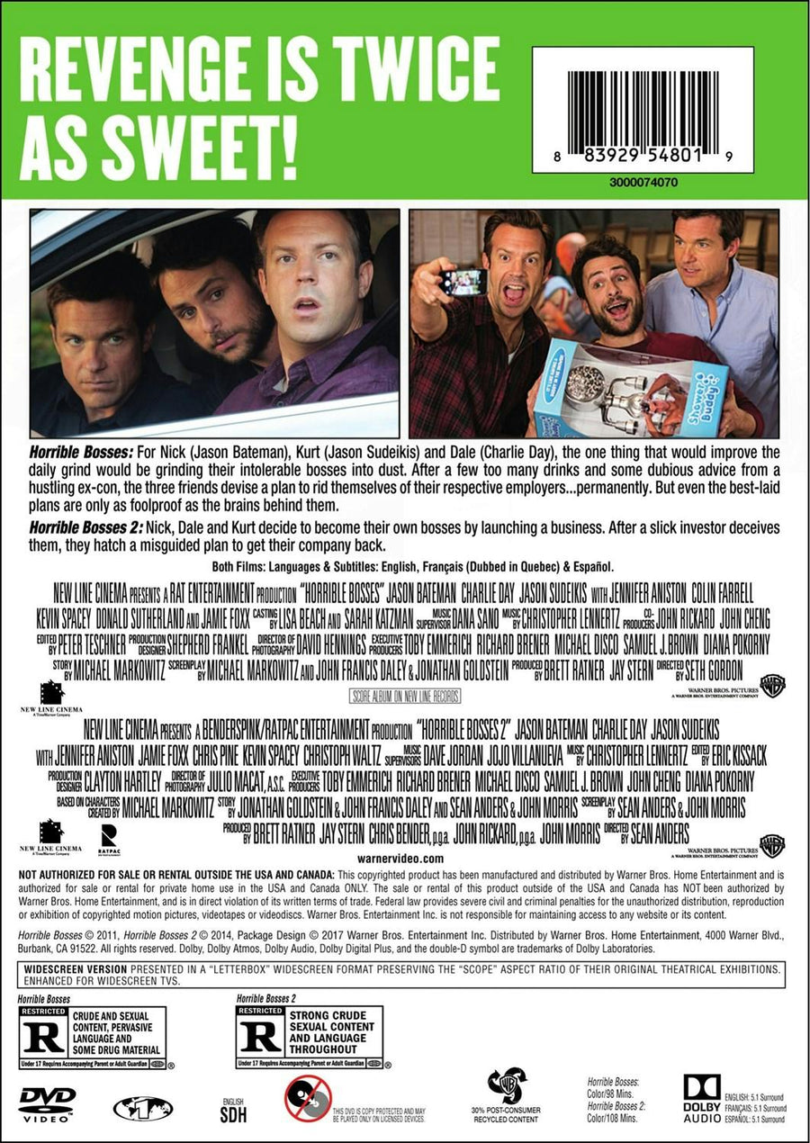 Horrible Bosses/Horrible Bosses 2 (DVD Double Feature) [DVD]