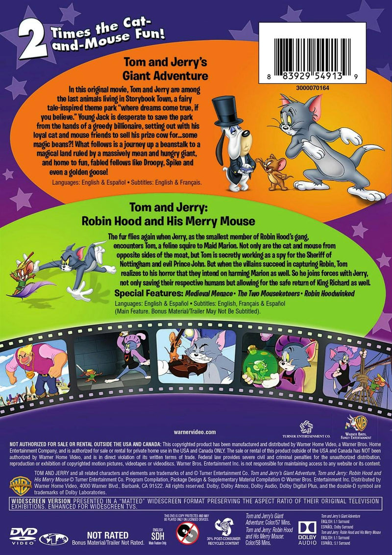 Tom and Jerry: Giant Adventure / Robin Hood and His Merry Mouse (DVD Double Feature) [DVD]