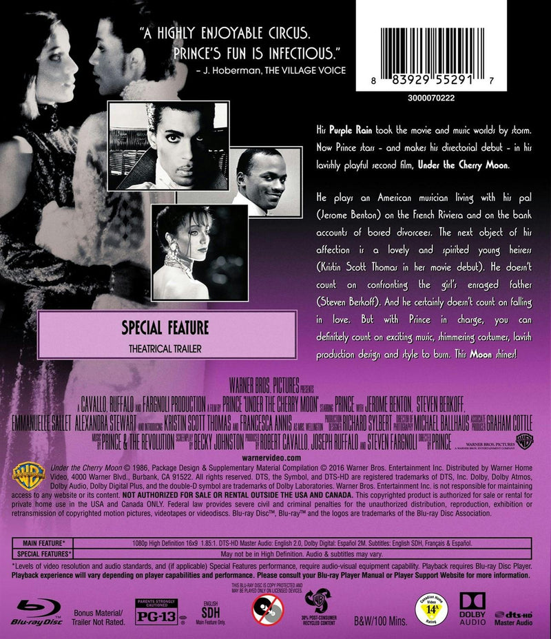 Under the Cherry Moon (Blu-ray Commemorative Edition) [Blu-ray]