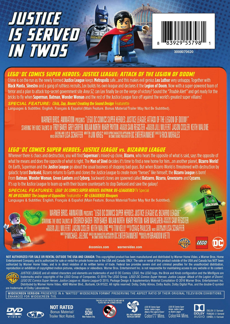 LEGO DC Super Heroes: Justice League: Attack of the Legion of Doom!/LEGO DC Comics Super Heroes: Justice League vs Bizarro League (D [DVD]