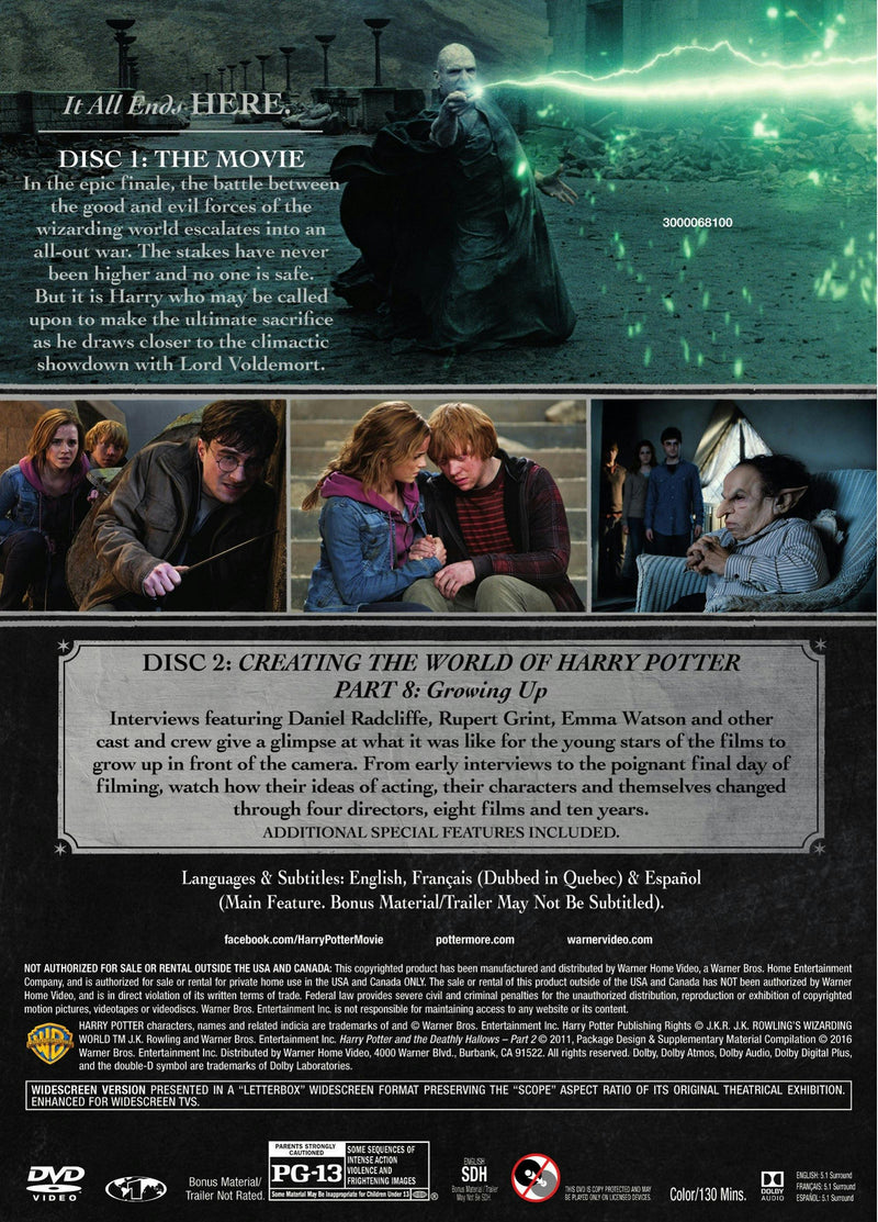 Harry Potter and the Deathly Hallows: Part 2 (DVD 2-Disc Collector's Edition) [DVD]