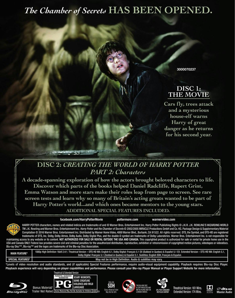 Harry Potter and the Chamber of Secrets (Blu-ray 2-Disc Collector's Edition) [Blu-ray]