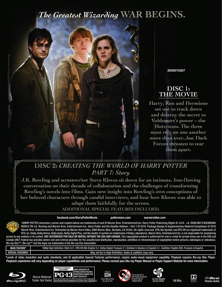 Harry Potter and the Deathly Hallows, Part I (Blu-ray 2-Disc Collector's Edition) [Blu-ray]