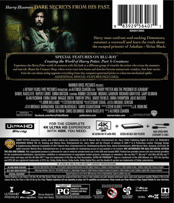 Harry Potter and the Prisoner of Azkaban (4K Ultra HD + Blu-ray) [UHD]