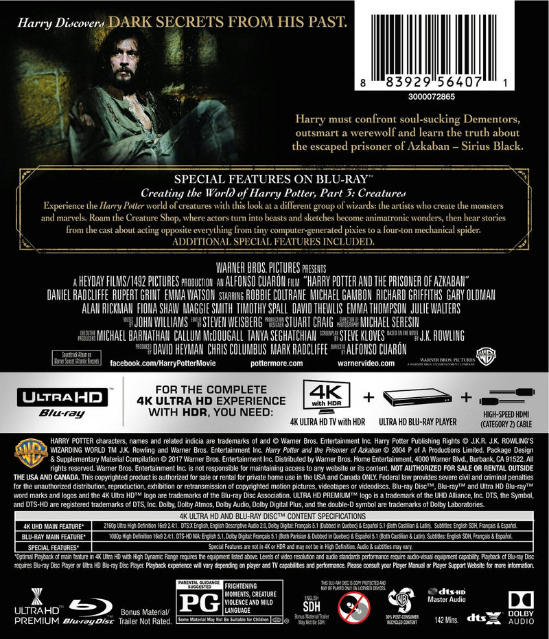 Harry Potter and the Prisoner of Azkaban (4K Ultra HD + Blu-ray) [UHD]