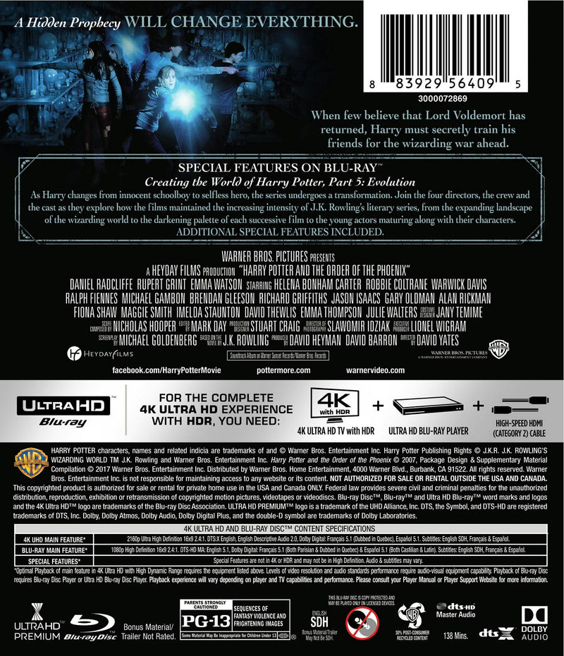 Harry Potter and the Order of the Phoenix [UHD]