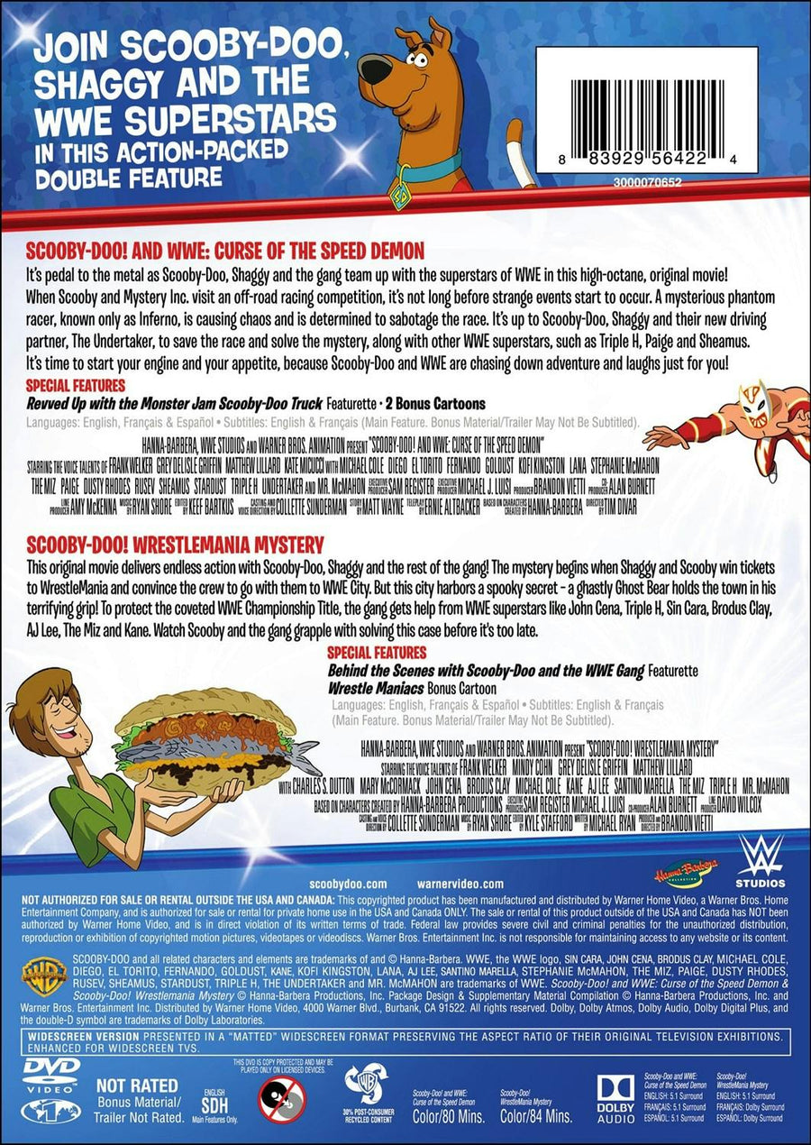 Scooby/WWE: Curse of the Speed Demon and Scooby/WWE Wrestlemania Mystery (DVD Double Feature) [DVD]