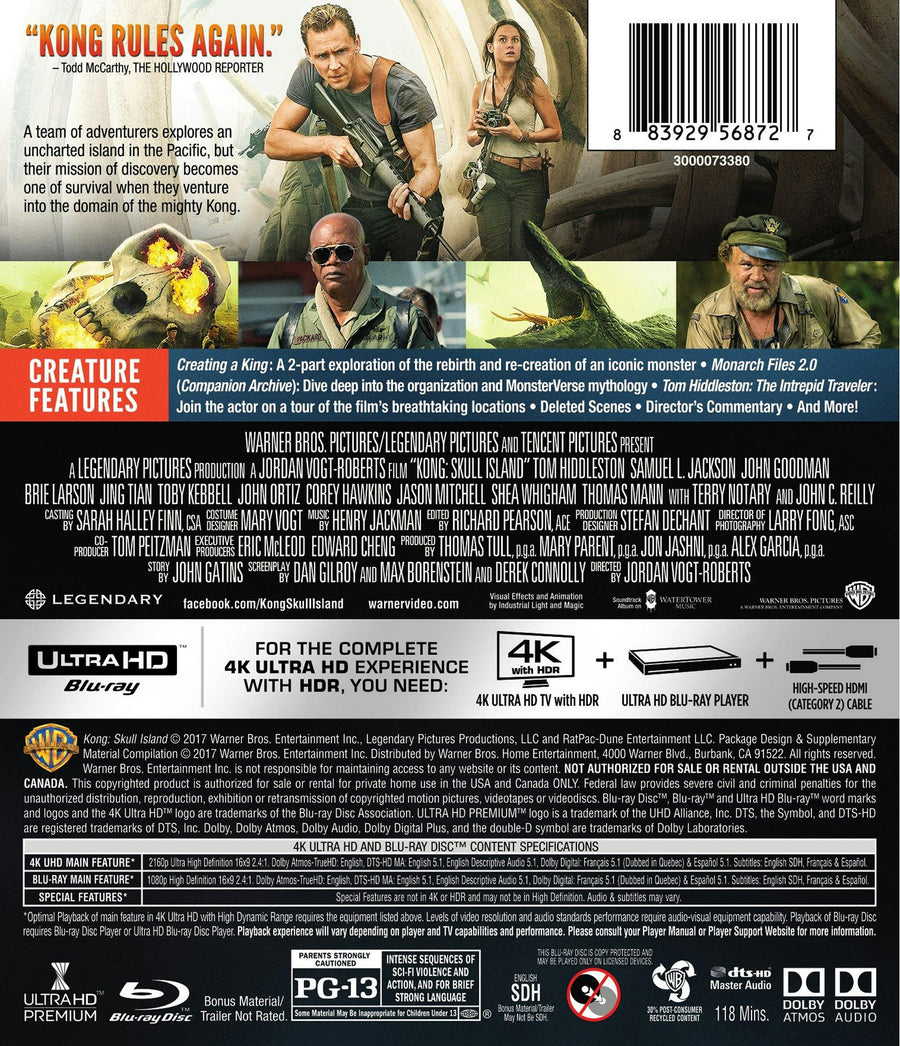 Kong - Skull Island (4K Ultra HD + Blu-ray) [UHD]