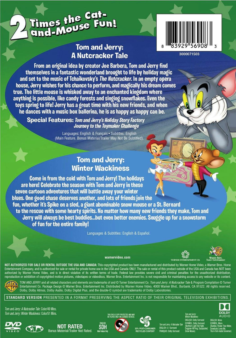 Tom & Jerry Nutcracker Tale / Tom & Jerry Winter Wackiness (DVD Double Feature) [DVD]