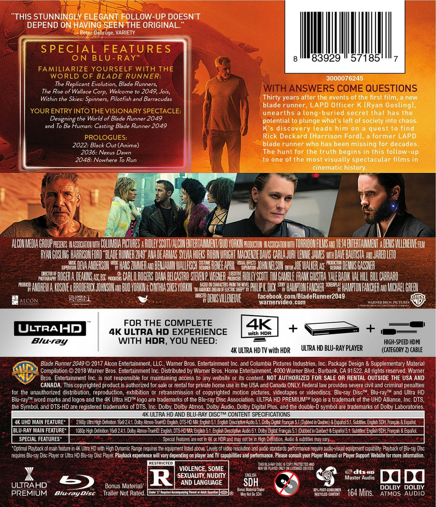 Blade Runner 2049 (4K Ultra HD + Blu-ray) [UHD]
