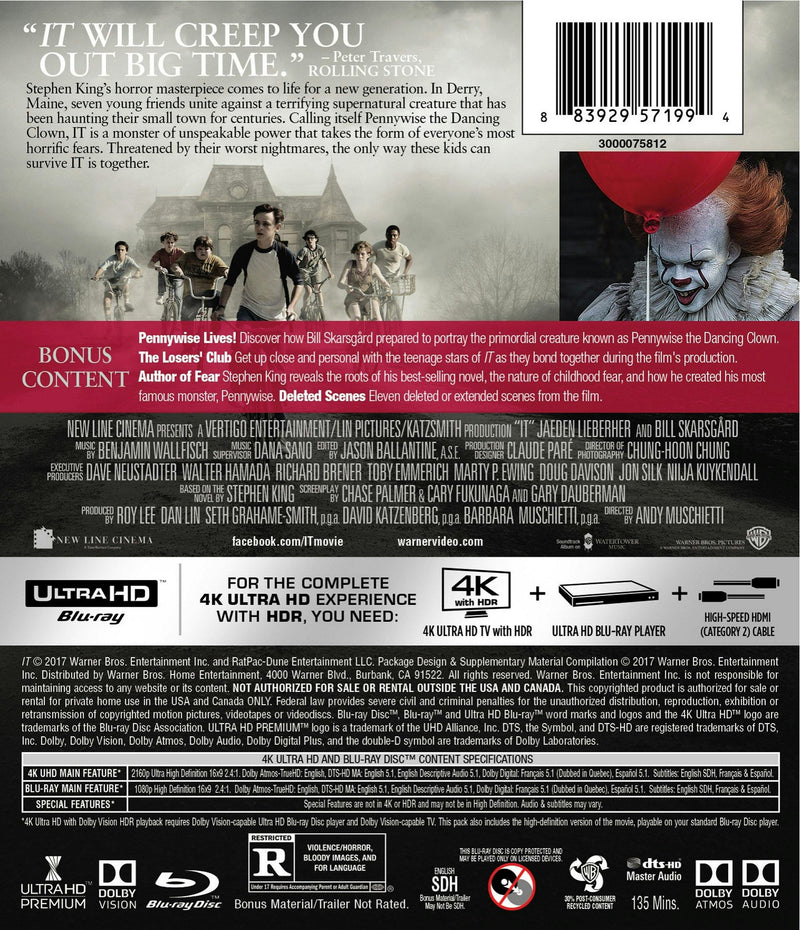 It (4K Ultra HD + Blu-ray [UHD]