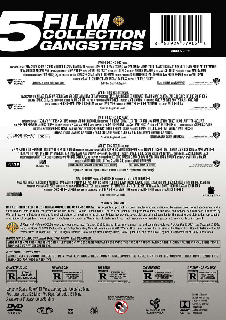 Gangsters - 5-film Collection (Box Set) [DVD]