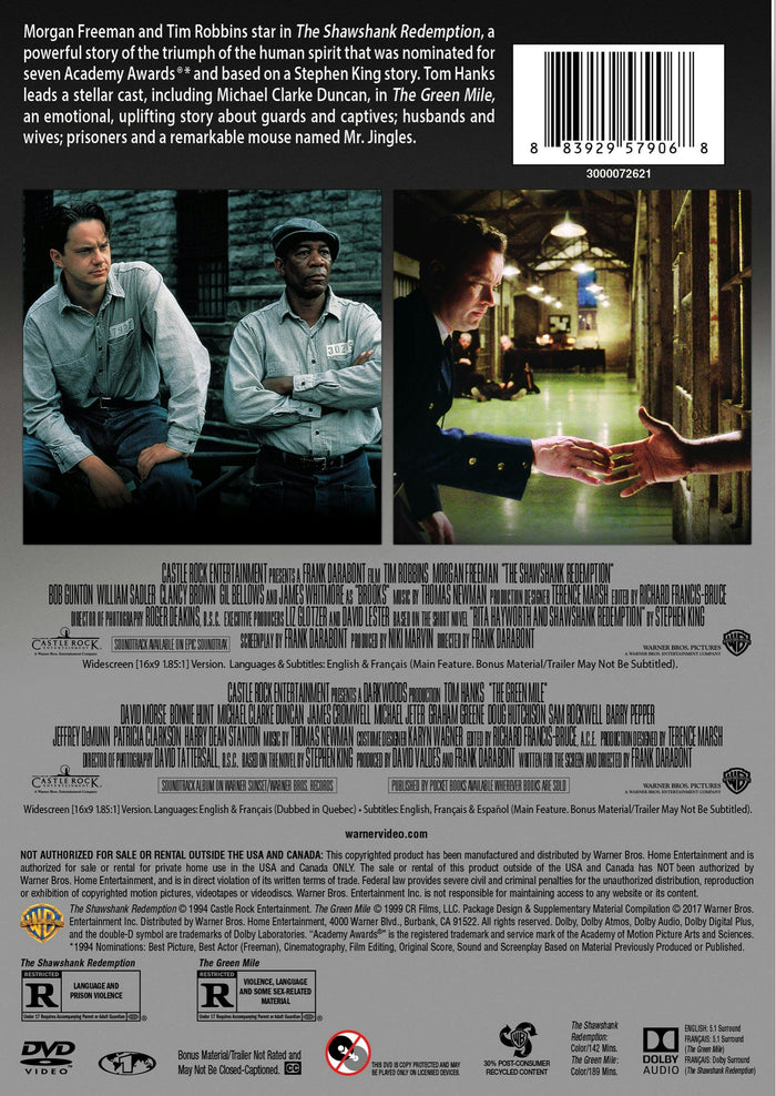 Green Mile / Shawshank Redemption Set [DVD]
