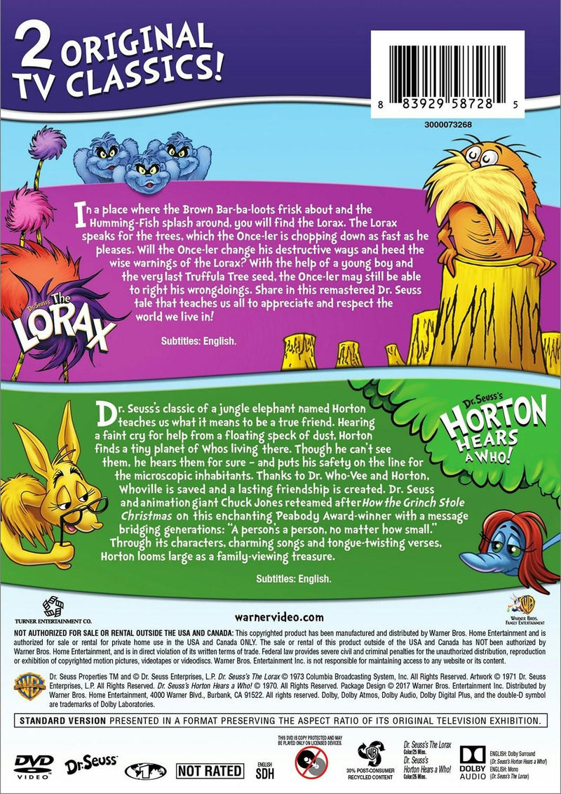 The Lorax /Horton Hears a Who (DVD Double Feature) [DVD]