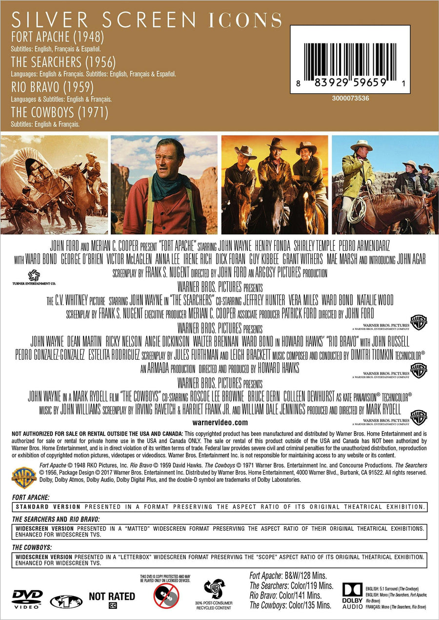 Silver Screen Icons - John Wayne Westerns (Box Set) [DVD]