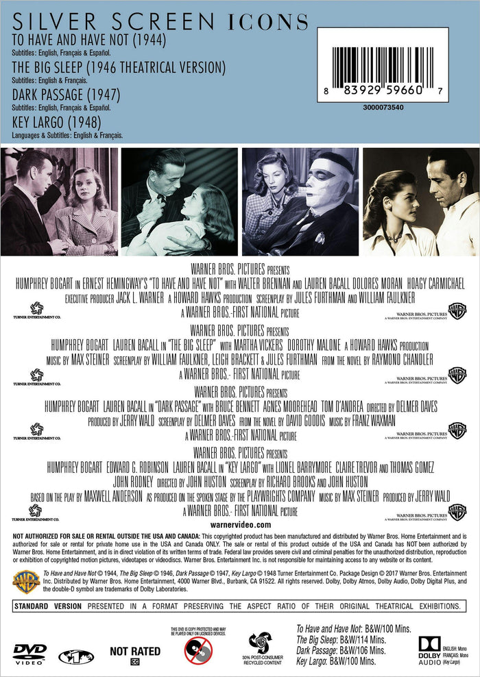 TCM Greatest Classic Films: Bogie & Bacall [DVD]
