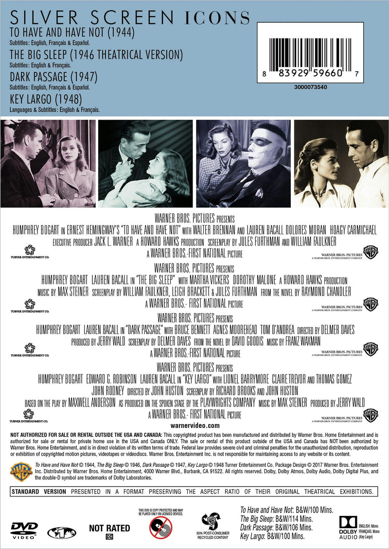 TCM Greatest Classic Films: Bogie & Bacall [DVD]