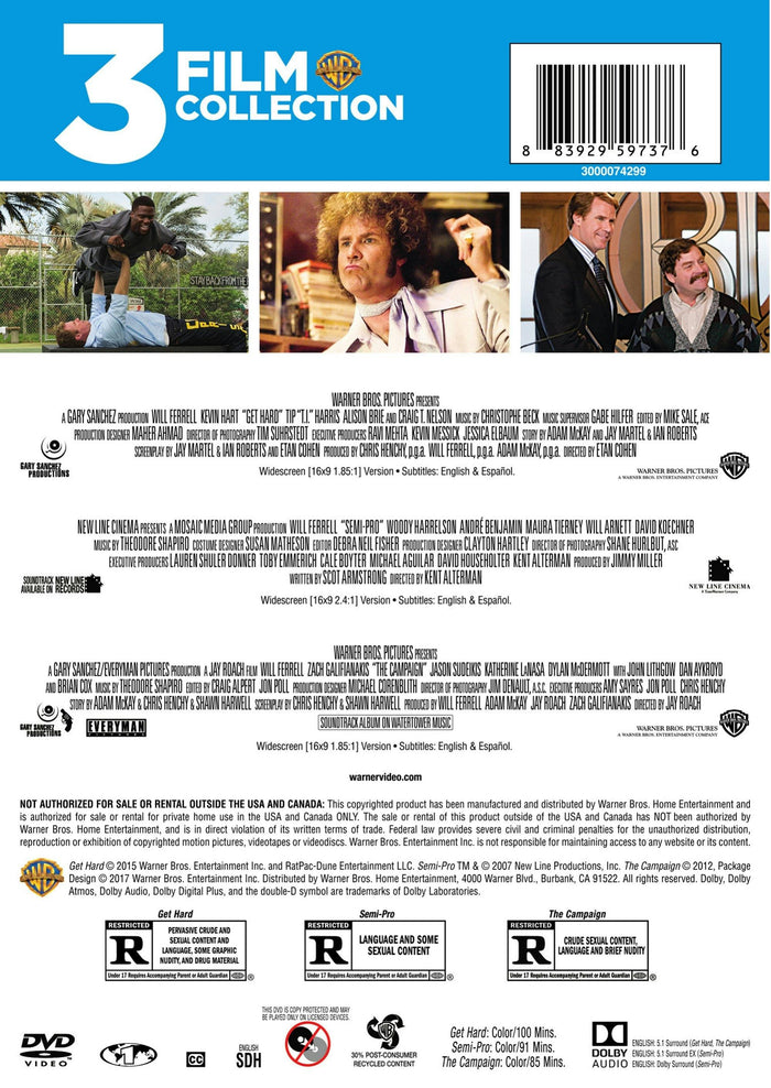 Will Ferrell: 3 Film Collection [DVD]