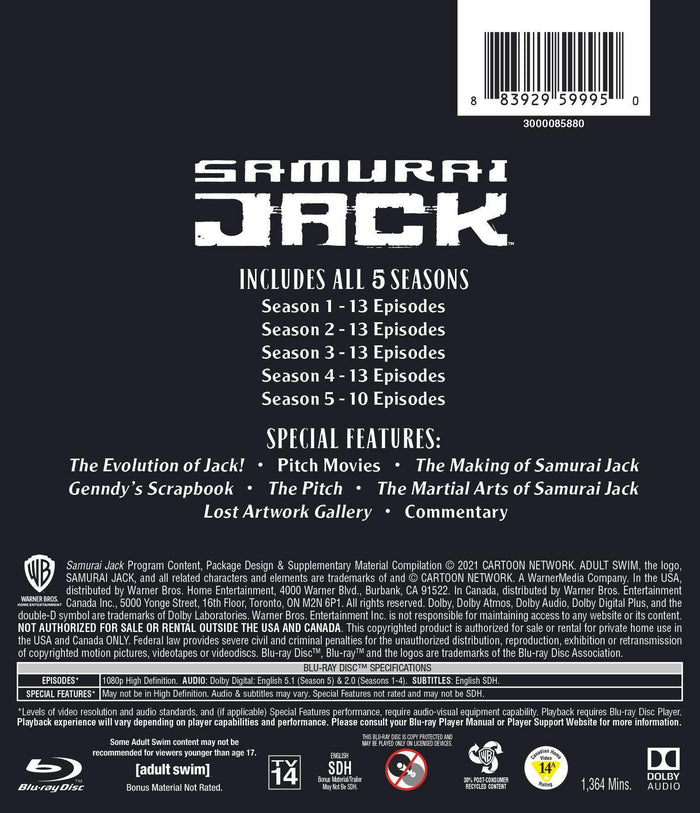 Samurai Jack: The Complete Series Box Set (Blu-ray Set) [Blu-ray]